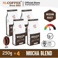 ราคา เมล็ดกาแฟคั่ว ระดับกลาง Mocha Blend by NLCOFFEE 250กรัม 4แพ็ค กาแฟ อาราบิก้าผสมโรบัสต้า (374445149)