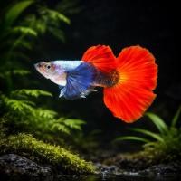 ราคา แถมอาหาร ปลาหางนกยูง เรดเทลหูใหญ่ ปลาสวยงาม เลี้ยงง่าย เลี้ยงรวมได้ Fish guppy red tail dumbo (126579440634)