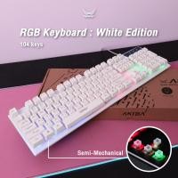 ราคา AKIBA Gaming Keyboard คีย์บอร์ดเกมมิ่งRGB Semi Mechanical by Tengu Gaming Gears (14081133154)