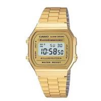 ราคา นาฬิกา Casio Vintage ดิจิตอล หน้าปัดกระจกมิเนอรัล สายโลหะสีทอง ขนาด 40mm พร้อมฟังก์ชัน Water Resistant (24698225283)