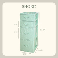 ราคา SHORI ตู้ลิ้นชักพลาสติกใหญ่ลายหวาย สูง111ซม 4ชั้น ลิ้นชัก2ไซส์ รุ่นRM สีหวาน สั่ง1ตู้ ออเดอร์เท่านั้น (23103476870)
