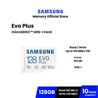ราคา ของแท้ ประกันศูนย์ไทย 10 ปี SAMSUNG Micro SD Card EVO PLUS 64 128 256GB เอสดีการ์ด Class10 Memory (25881254935)