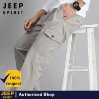 ราคา JEEP SPIRIT multi pocket mens straight leg work pants loose casual outdoor pants mens hiking tactical work pants (24452749449)