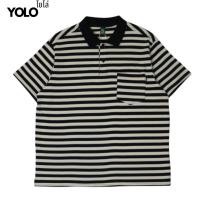 ราคา YOLO เสื้อยืดคอปก OVERSIZE เสื้อยืดคอปกโอเวอร์ไซส์ เสื้อคอตตอน คอปก แนวสตรีท Y2553 (24314077924)