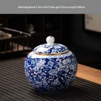 ราคา cpm teaset กล่องเก็บของสไตล์โบราณสีฟ้าและขาวที่มีฝาปิด (26378096213)