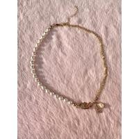 ราคา Pearl for love necklace สร้อยใส่ตัวอักษร (25218969731)