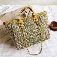 ราคา พร้อมส่งจากไทย กระเป๋าสะพาย กระเป๋าถือ กระเป๋าหรูหรา กระเป๋าผ้า ผ้าทอ ผ้า TWEED กระเป๋าดำ กระเป๋าสีดำ tote bag (10792461817)