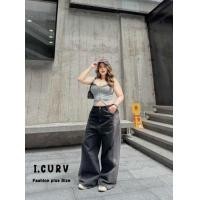 ราคา I CURV Baggy jeans กางเกงยีนส์สาวอวบเฟดข้าง กางเกงยีนส์ไซส์ใหญ่ ใส่สบาย เท่ ๆ สไตล์สตรีท streetstyle เสื้อผ้าแฟชั่นสาวอวบอ้วนใส่สบาย แบรนด์ไทย (25785535565)