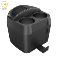 ราคา Perfk ถังขยะถังขยะรถยนต์ที่เคสใส่ของจัดระเบียบพร้อมที่เก็บที่วางแก้วถังขยะในรถถังขยะรถ (23620867427)