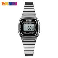 ราคา SKMEI นาฬิกาผู้หญิงกันน้ำสไตล์ปาร์ตี้นาฬิกาผู้หญิงดิจิตอล LED สายเหล็กสแตนเลส รุ่นอัปเกรด 1901 (25691896981)