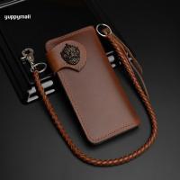 ราคา กระเป๋าสตางค์หนังแท้ กระเป๋าหนังผู้ชาย หนังวัวแท้ 100 รุ่นใบยาวหัวหนุมาน ผลิตจากโรงงานไทย พร้อมส่ง (16142780505)