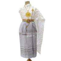 ราคา ชุดไทยลอยกระทงชุดไทยเด็กหญิงสไบจับจีบผ้าถุงจีบหน้านางใบพัดข้าง ชุดไทยนางนพมาศ ชุดไทยประกวด (25044432327)