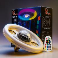 ราคา หลอดไฟ ลำโพง บลูทูธ LED E27 36W ไฟเปลี่ยนสี RGB โคมไฟ มิวสิค ปรับแสงได้หลายโทนสี ขั้วมาตรฐาน ติดตั้งง่าย มีรีโมทควบคุม สำหรับห้อง ปาร์ตี้ สังสรรค์ (25442807897)