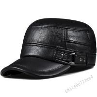 ราคา หมวกแบนหนังแท้สำหรับผู้ชายหมวกเบสบอลโบราณ Cowhide ที่มีหูอบอุ่น COD ฤดูหนาวหมวกหนังแท้ผู้ชายหมวกแบนกองทัพทหารหมวกผู้ชายที่สง่างามหมวกเบสบอลอังกฤษวินเทจหนังวัวหูหมวกอบอุ่น HOM TH (25586679026)
