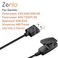 ราคา Zenia คลิปใช้เพื่อชาร์จนาฬิกาสายชาร์จสำหรับ Garmin Vivomove HR Trend Forerunner 645 645 Music 235 630 230 30 35 735XT Approach G10 S20 20 Bundle Lily 2 Classic Lily2 เครื่องชาร์จอัจฉริยะนาฬิกา (103347
