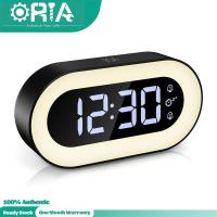 ราคา ORIA Digital Clock Rechargeable Music Clock W Night Light Dimmable LED Alarm Clock 12 24H Format Snooze Function Simple Settings (10334181797)