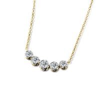 ราคา Jubilee Diamond จี้เพชรพร้อมสร้อยคอ Diamond Line Pendant with Chain เพชรแท้ เพชรน้ำ 99 ตัวเรือน 18K (23987158761)