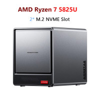 ราคา AOOSTAR AMD R7 5825U Mini PC with 4 Bay Nas WTR PRO Support 2 5 3 5 HDD 4 NVME SSD (25930876512)