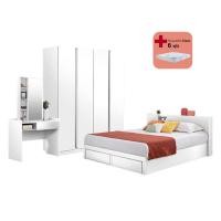 ราคา Koncept Furniture ชุดห้องนอน ขนาด 6 ฟุต รุ่น Melda สีขาว พร้อมที่นอน (19390067547)