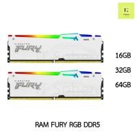 ราคา แรม Kingston Fury DDR 5 สีขาว RGB 16GB 8x2GB 32GB 16x2GB 16x1GB 64GB 16 32 64 GB BUS 5200 5600 6000 6400 white ddr5 ram (24171423370)