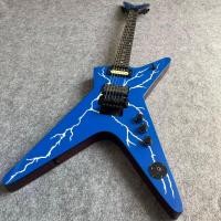ราคา Washburn Dime 333กีต้าร์ไฟฟ้า Dimebagbag Darrell Signature Run Lightning Bolt กีตาร์มืออาชีพสีฟ้า (22592093494)