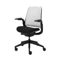 ราคา Modernform เก้าอี้เพื่อสุขภาพ Steelcase รุ่น Series 1 Air รับประกัน 12 ปี โครงดำ ขาดำ เบาะผ้าสีดำ (23539889753)