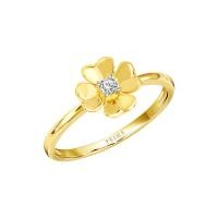 ราคา PRIMA แหวนประดับเพชร ตัวเรือน 9K สี Yellow Gold Lucky Flower Collection 991R5638 01 (26492074870)