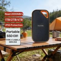 ราคา New SanDisk PSSD E61 E30 E81 Extreme PRO 4TB 2TB 1TB USB 3 2 Gen2 2 Type A c Portable External Solid State Drive NVME for PC (126600349024)