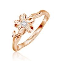 ราคา PRIMA แหวนเพชรรูปดอกไม้ ซากุระ ตัวเรือน 9K สี Rose Gold รหัสสินค้า 991R4744 01 (24142731609)