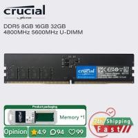 ราคา Crucial DDR5แรม8Gb 16Gb 32Gb 4800Mhz 5600MHz หน่วยความจำสำหรับเดสก์ท็อป Udimm Pc Pc5 44800u 38400u (24004693136)