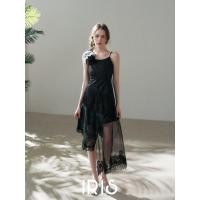 ราคา Original Design IRIS BOUTIQUE26ss Trims seriesID73808 blackElegant Lace Layer Mesh Dressเดรสสายเดี่ยวสีดำเลเยอร์ผ้าซีทรู (126683282617)