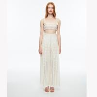 ราคา AW23 JANESUDA High waisted flare leg pants กางเกงขายาว กางเกงเอวสูงขายาว กางเกงผ้าลูกไม้ (21723347696)