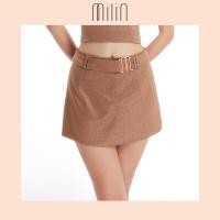 ราคา MILIN A line Feature signature Milin M logo at front Mid waisted mini belted Skort กระโปรงกางเกงสั้นเอวกลางทรงเอพร้อมเข็มขัดตกแต่งด้วยโลโก้ตัว M Tenacious Skort 42 (20673632167)