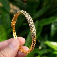 ราคา กำไลข้อมือพลอยไพลินบางกะจะจันทบุรี BLUE SAPPHIRE เรือนเงินแท้92 5 ชุบทอง จากพลอยแท้จากบ่อบางกะจะ จันทบุรี (10994320675)