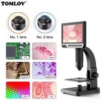 ราคา TOMLOV แว่นขยายขยายแบบต่อเนื่องกล้องจุลทรรศน์ดิจิตอล USB 7 2000X สำหรับอุตสาหกรรมการบัดกรีแว่นขยายอิเล็กทรอนิกส์ (23054208992)