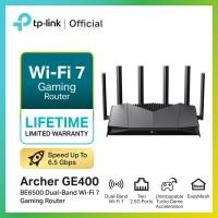 ราคา TP Link Archer GE400 Wi Fi 7 Router BE6500 Dual Band Wi Fi 7 Gaming Router 5765 Mbps on 5 Ghz and 688 Mbps on 2 4 Ghz Powered by MLO and 4K QAM Wi Fi Router Gaming Router Wifi เราเตอร์ไวไฟ7 เราเตอร์สำ
