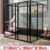 ราคา Petpals กรงแมว Cat Cage กรงแมวแบบใหญ่ๆ บ้านแมวแบบใหญ่ พื้นที่ว่างขนาดใหญ่ ป้องกันไม่ให้สัตว์เลี้ยงหลบหนี กรงแมว (126647823234)