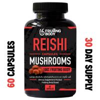 ราคา Reishi Mushroom Capsules 1000mg 100 Fruiting Body Mushroom Powder แคปซูลเห็ดหลินจือ ผงดอกเห็ด ปราศจากจีเอ็มโอและกลูเตน 60 หรือ 120 แคปซูล ปริมาณสำหรับ 1 2 เดือน สำหรับใช้ประจำวัน (21802359173)