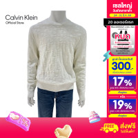 ราคา CALVIN KLEIN สเวตเตอร์ผู้ชาย Cotton Tonal All Print Sweater ทรง Relaxed รุ่น 4RE398G YAS สี Off White (25764066830)