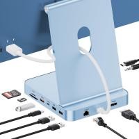 ราคา PULWTOP อัพเกรด 11 in 1 USB C Hub สําหรับ iMac 24 นิ้ว USB Hub M1 M3 M4 รองรับ M 2 SSD 4K HDMI Ethernet USB A C 10Gbps SD TF (24660707418)