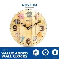 ราคา นาฬิกาแขวนผนัง RHYTHM นาฬิกาติดผนัง นาฬิกาแขวนไม้ ตัวเลขหลากสี ขนาด 30 ซม (16443825781)