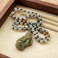 ราคา จี้หยกพม่าพร้อมสร้อย ลายปี่เซี่ยะ เห็ดหลินจือ หยูอี้ สีเขียวน้ำผึ้ง หยกแท้ Natural Jadeite Type A ปี่เซี๊ยะกว้าง 2 27 ซม สร้อยยาว 23 นิ้ว (13476282370)