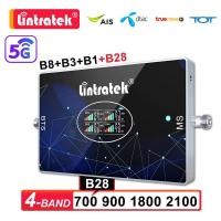 ราคา Lintratek 4 Band Phone Signal repeater 2g 3g 4g 5g เสาขยายสัญญาณ 4g เครื่องดูดสัญญาณโทรศัพท์ repeater 4g signal booster (22576324839)