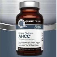 ราคา Quality of Life Kinoko Platinum AHCC บรรจุแคปซูลผัก 60 แคปซูล Supplement Maximum Strength 750 Mg 60 Capsules (25364311125)