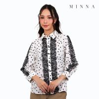 ราคา MINNA เสื้อเชิ้ตสตรี DOT LACY ELEGANT SHIRT สีขาว W9B020 (25921401271)
