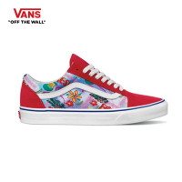 ราคา VANS Old Skool Vans Market racing red true white รองเท้า ผ้าใบ VANS ชาย หญิง (14618213032)