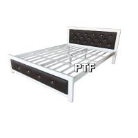 ราคา เตียงเหล็กราคาถูก ขาเหลี่ยม 3 นิ้ว หัวเบาะ ขนาด 3 ฟุต ขนาด 3 5 ฟุต ขนาด 5 ฟุต ขนาด 6 ฟุต พื้นระแนงยาว (25219175681)