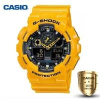 ราคา Casio G Shock นาฬิกาข้อมือ สีเหลือง สายเรซิน รุ่น GA 100A 9 (15130110680)