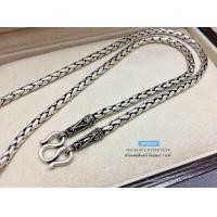 ราคา สร้อยคอเงินแท้92 5 สร้อยห้อยพระ ลายปล้องอ้อยกลม งานรมดำ งานไทย MO0092 (8372654895)