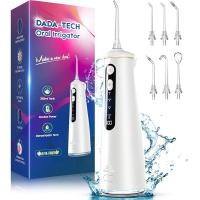 ราคา Water Flosser for Teeth Cordless Oral Irrigator Portable Dental Cleaner Picks with 8 DIY Modes 7 Jets 300ml Tank Braces Flossers Rechargeable Blue (24776039620)